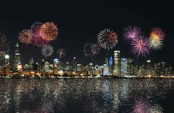Fuochi d'artificio a Chicago, Illinois
